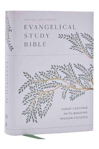 Cover of Evangelical Study Bible: Christ-centered. Faith-building. Mission-focused. (NKJV, Hardcover, Red Letter, Large Comfort Print)