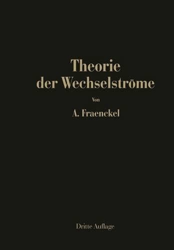 Cover of  Theorie der Wechselströme
