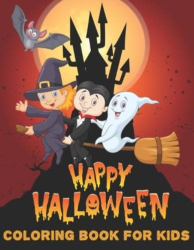 Cover of Happy Halloween Coloring Book For Kids