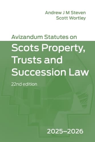 Cover of Avizandum Statutes on Scots Property, Trusts and Succession Law