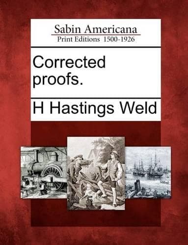 Cover of Corrected Proofs.