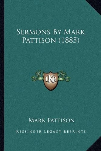 Cover of Sermons By Mark Pattison (1885)