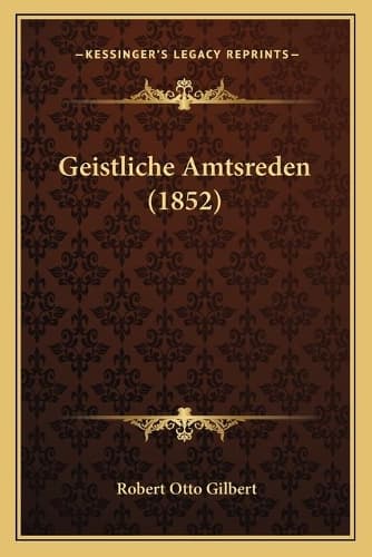 Cover of Geistliche Amtsreden (1852)