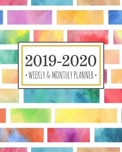 Cover of 2019-2020 planner color block
