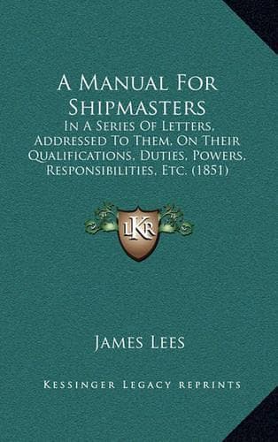 Cover of A Manual for Shipmasters