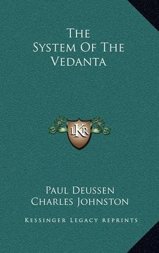 Cover of The System Of The Vedanta