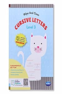 Cover of Navneet Wipe And Clean Book - Cursive Letters Level 3:Write And Practice Capital Letters (Reusable Wipe and Clean Books)