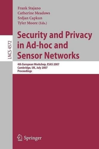 Cover of Security and Privacy in Ad-hoc and Sensor Networks