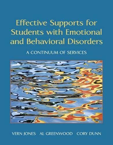 Cover of Effective Supports for Students with Emotional and Behavioral Disorders