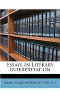 Cover of Essays in Literary Interpretation