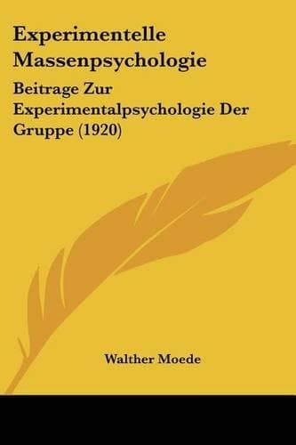 Cover of Experimentelle Massenpsychologie