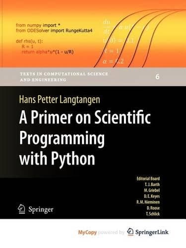 Cover of A Primer on Scientific Programming with Python