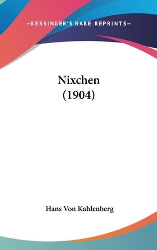 Cover of Nixchen (1904)