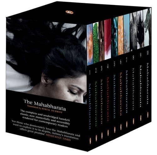 Cover of The Mahabharata (Box Set): A Set of 10 Contemporary Books with Mahabharata Stories | Gift the Greatest Story Ever Told this Festive Season | Penguin Classics [Paperback] Debroy, Bibek