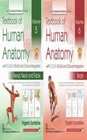 Cover of Textbook Of Human Anatomy With Color Atlas And Clinical Integration Volume 5 Head , Neck And Face & Volume 6 Brain , 2 Volume Set