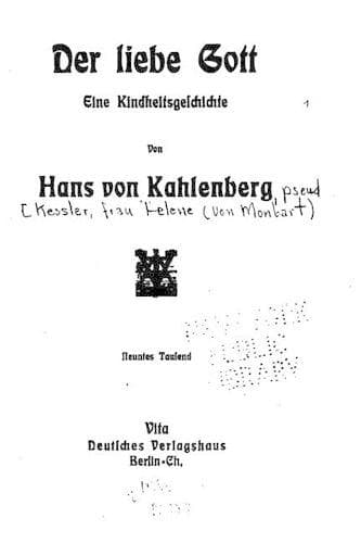 Cover of Der Liebe Gott, Eine Kindheitsgeschichte