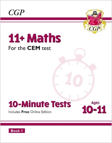 Cover of 11+ CEM 10-Minute Tests: Maths - Ages 10-11 Book 1 (with Online Edition)
