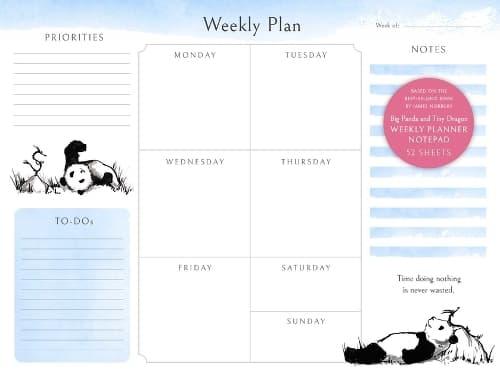 Cover of Big Panda and Tiny Dragon Weekly Planner Notepad
