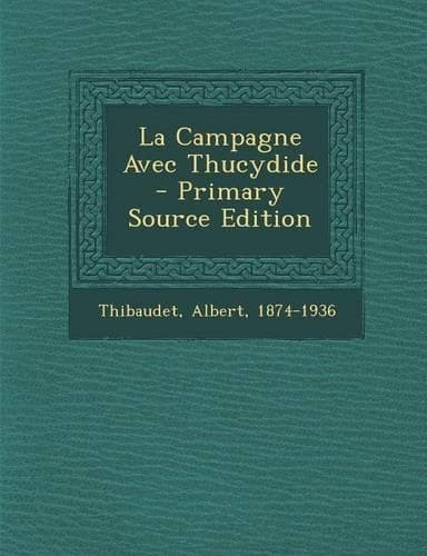 Cover of La Campagne Avec Thucydide