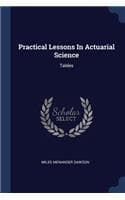 Cover of Practical Lessons In Actuarial Science