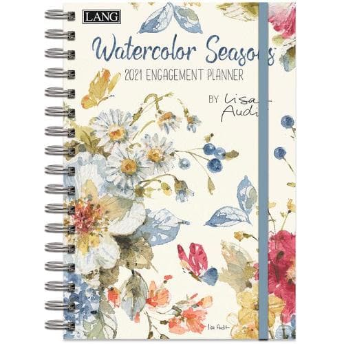 Cover of Watercolor Seasons 2021 Spiral Engagement Planner