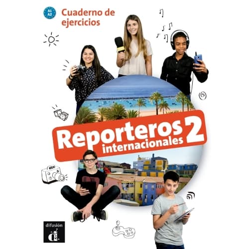 Cover of Reporteros internacionales 2 - Cuaderno de ejercicios + audio download. A1/A2