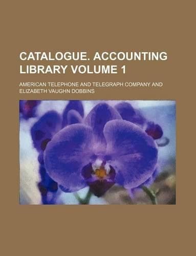 Cover of Catalogue. Accounting Library Volume 1