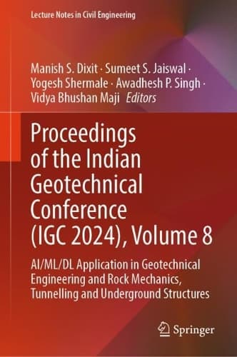 Cover of Proceedings of the Indian Geotechnical Conference (IGC 2024), Volume 8