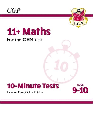 Cover of 11+ CEM 10-Minute Tests: Maths - Ages 9-10 (with Online Edition)