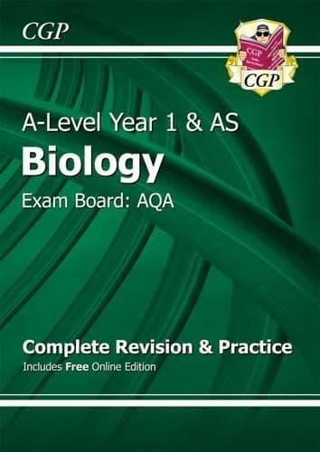 Cover of A-Level Biology: AQA Year 1 & AS Complete Revision & Practice with Online Edition