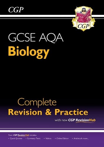 Cover of New GCSE Biology AQA Complete Revision & Practice with CGP RevisionHub