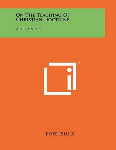 Cover of On The Teaching Of Christian Doctrine