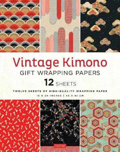 Cover of Vintage Kimono Gift Wrapping Papers - 12 sheets