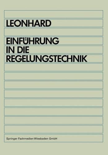 Cover of Einführung in die Regelungstechnik
