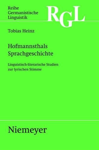 Cover of Hofmannsthals Sprachgeschichte