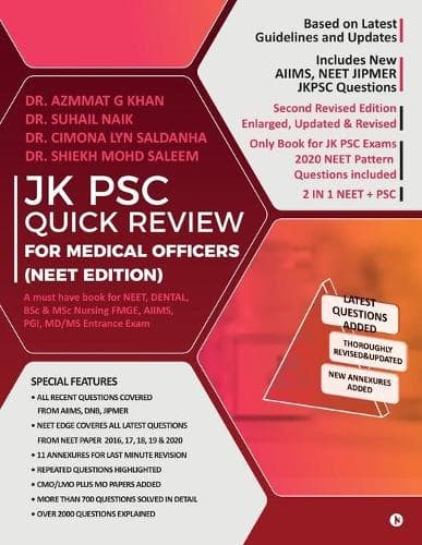 Cover of Jk Psc Quick Review for Medical Officers (Neet Edition)