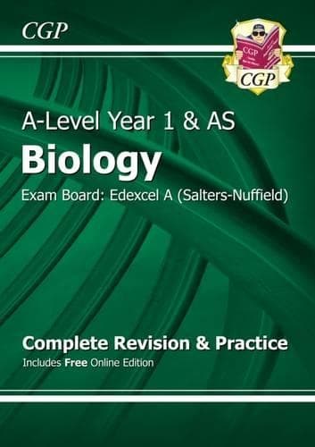 Cover of A-Level Biology: Edexcel A Year 1 & AS Complete Revision & Practice with Online Edition