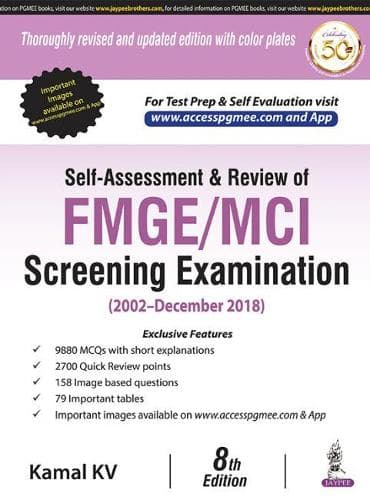 Cover of Self-Assessment & Review of FMGE/MCI Screening Examination: (2002-December 2018)