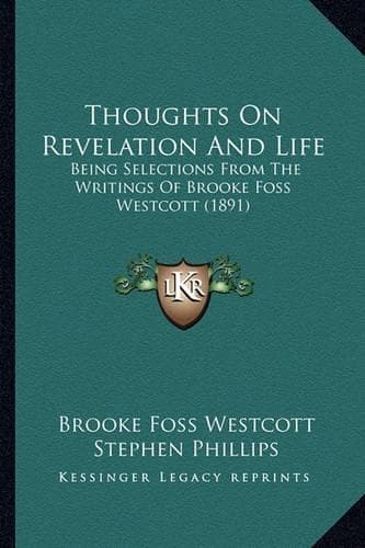 Cover of Thoughts On Revelation And Life