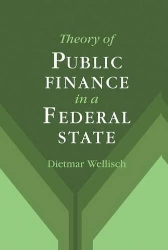 Cover of Theory of Public Finance in a Federal State