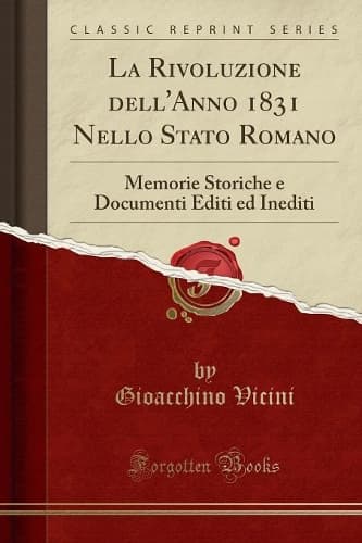 Cover of La Rivoluzione Dell'anno 1831 Nello Stato Romano