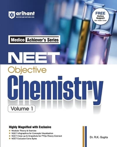 Cover of Arihant NEET Objective Chemistry NEET Practice Set With Modular Theory & Exercise MCQ Practice with PYQs, NEET Infographics & Theory Connect Tools