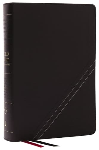 Cover of NKJV, Word Study Reference Bible, Bonded Leather, Black, Red Letter, Thumb Indexed, Comfort Print: 2,000 Keywords that Unlock the Meaning of the Bible