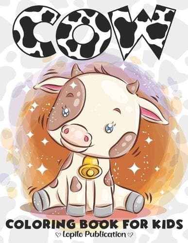 Cover of Cow Coloring Book for kids