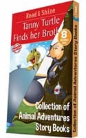 Cover of Set of 8 Self Reading Animal Adventures Story Books for Children