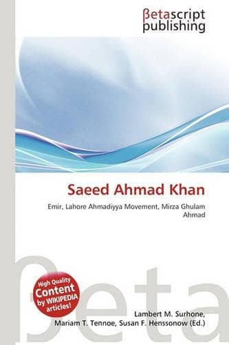 Cover of Saeed Ahmad Khan