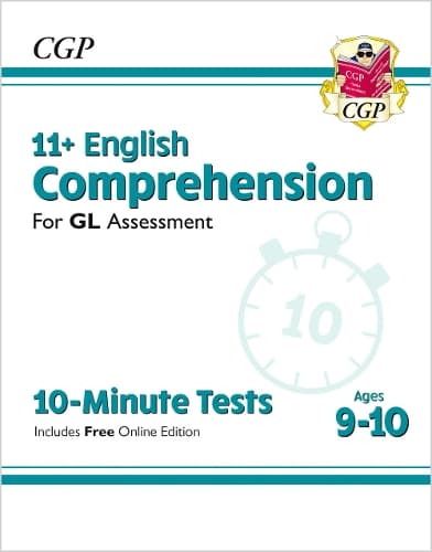Cover of 11+ GL 10-Minute Tests: English Comprehension - Ages 9-10 (with Online Edition)