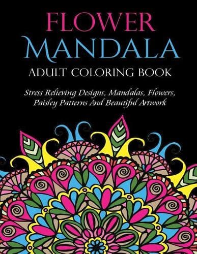 Cover of Flower Mandala Adult Coloring Book