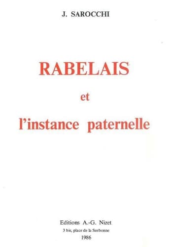 Cover of Rabelais Et l'Instance Paternelle