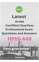 Cover of Aruba Certified ClearPass Professional HPE6-A68 Questions and Answers: Guide for Real Exam